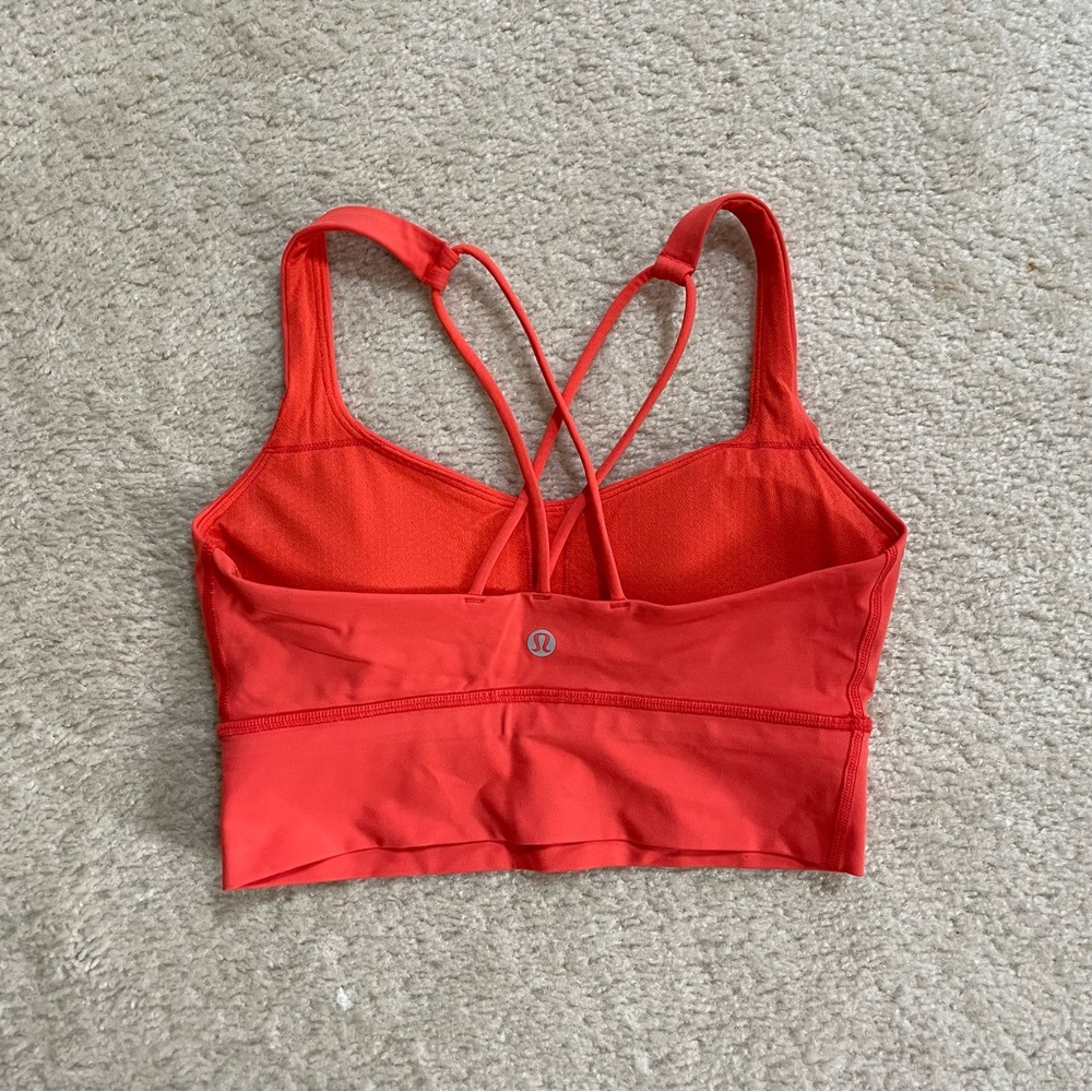 lululemon orange/pink sports bra